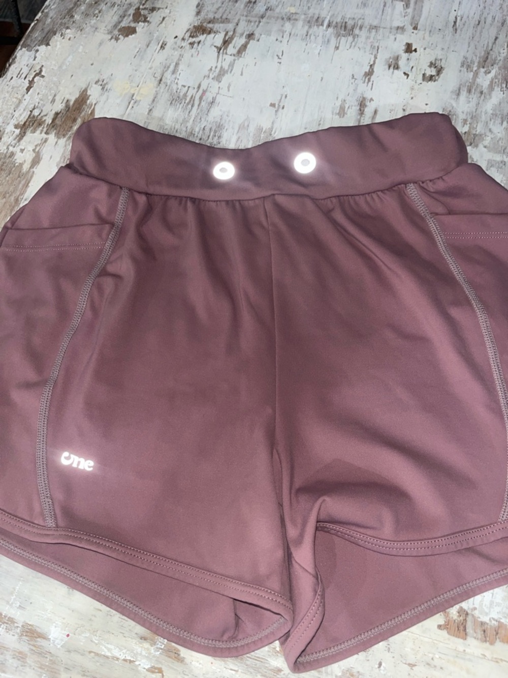 Muses Only performance shorts in Mauve. Comfy. Size XS. No drawstring